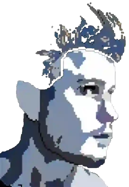 Pixel portrait — open cake popup